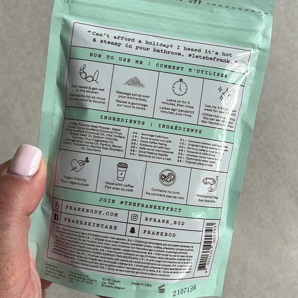 NEW- Frank Body Coconut Coffee Scrub